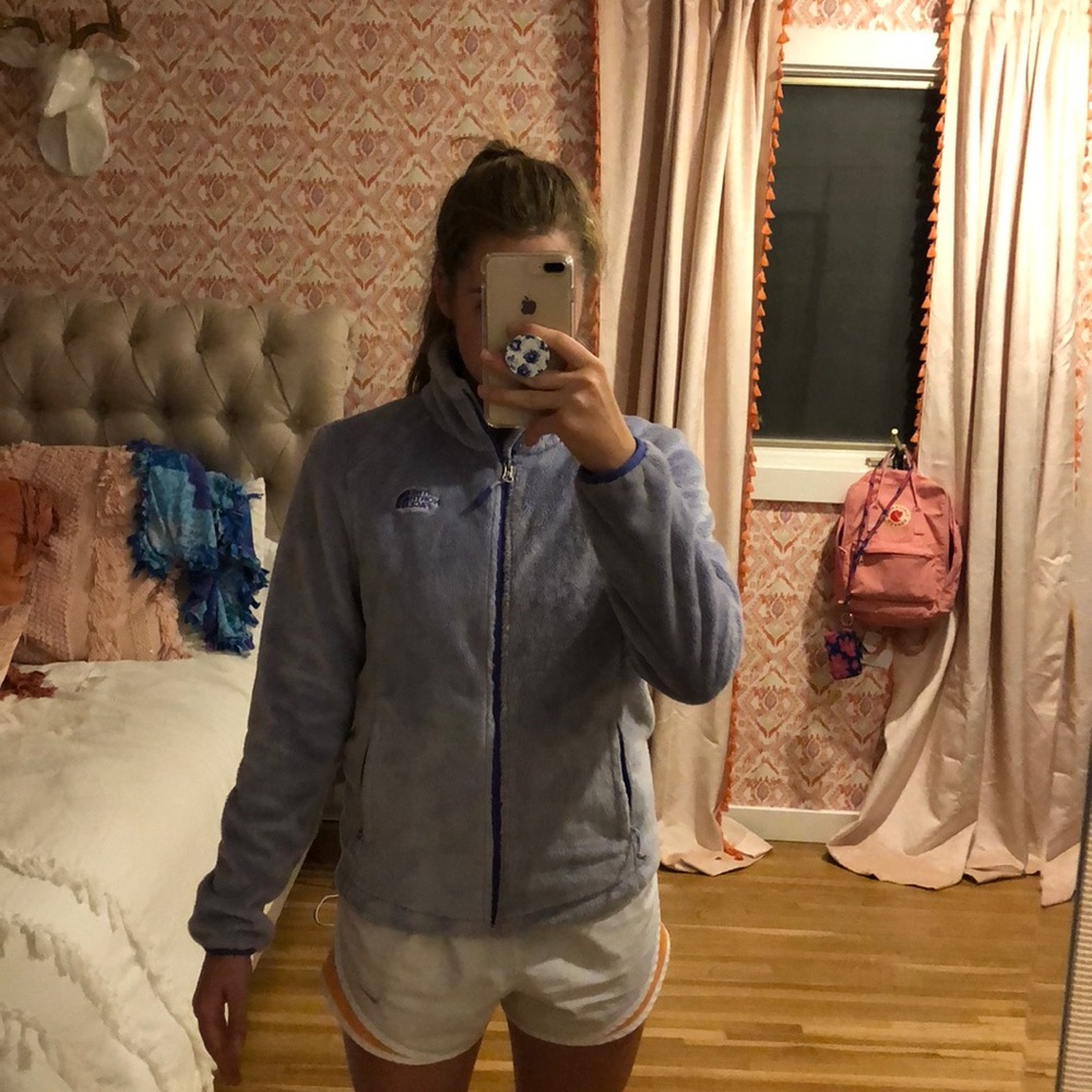 NorthFace purple fleece jacket